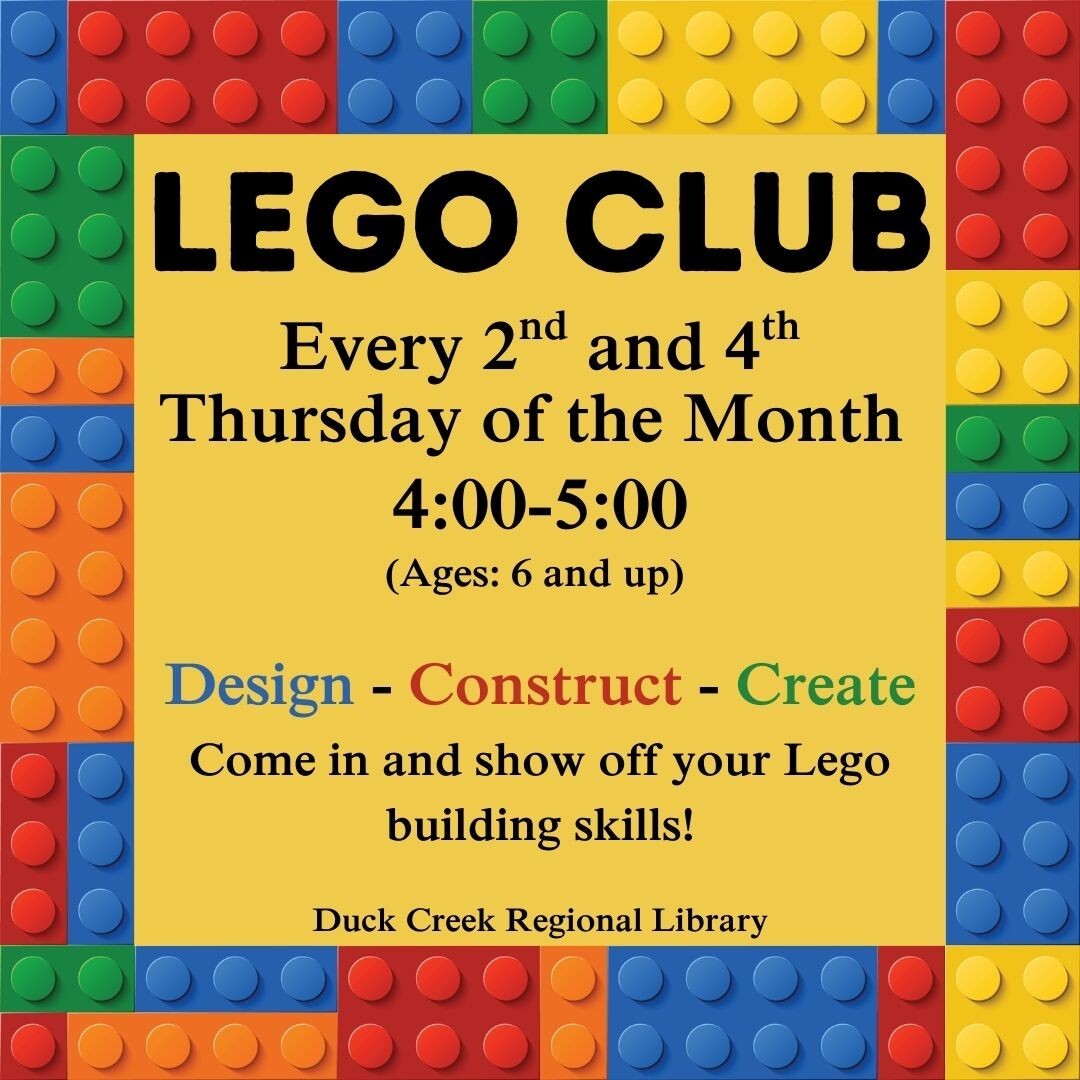 Lego Club at Duck Creek Regional Library